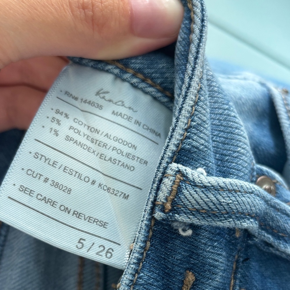 KanCan Light Blue Button-Up Flare Jeans - Picture 3 of 6